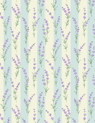 Fabric roller blind Purple flowers