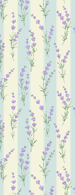 Fabric roller blind Purple flowers