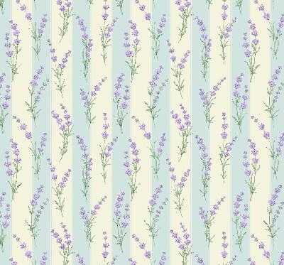 Fabric roller blind Purple flowers