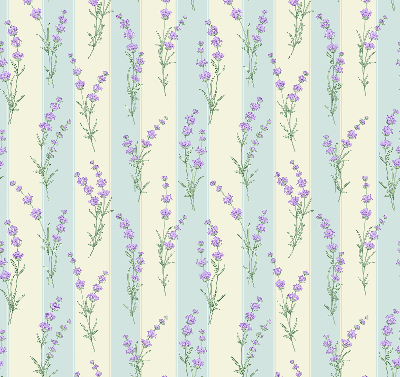 Fabric roller blind Purple flowers