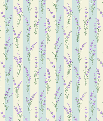 Fabric roller blind Purple flowers