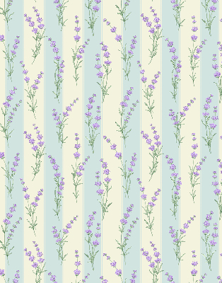 Fabric roller blind Purple flowers