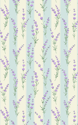 Fabric roller blind Purple flowers