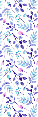 Modern roller blind Blue flowers