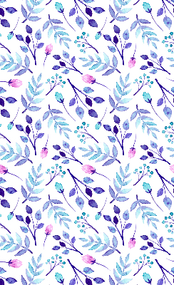 Modern roller blind Blue flowers