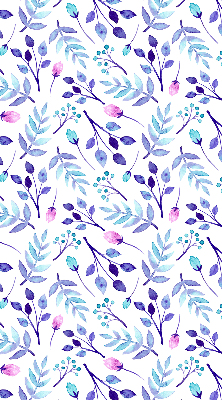 Modern roller blind Blue flowers