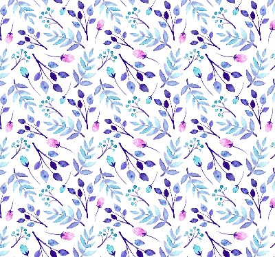 Modern roller blind Blue flowers