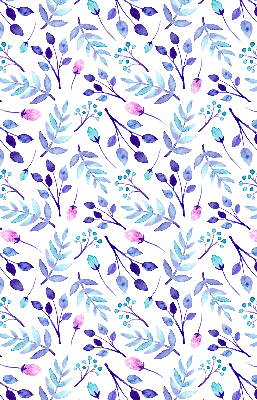 Modern roller blind Blue flowers