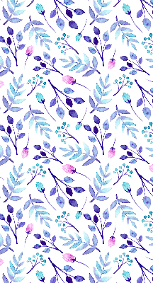 Modern roller blind Blue flowers