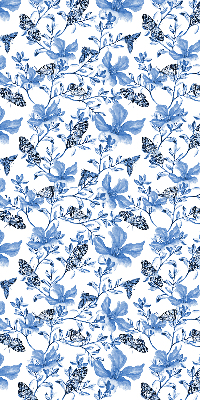 Roller blind for large window Blue butterflies