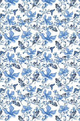 Roller blind for large window Blue butterflies