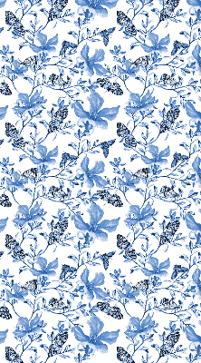 Roller blind for large window Blue butterflies