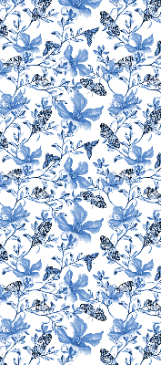 Roller blind for large window Blue butterflies