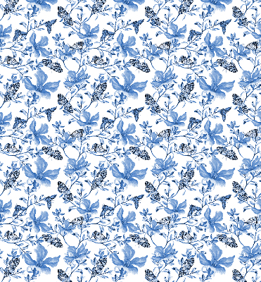 Roller blind for large window Blue butterflies