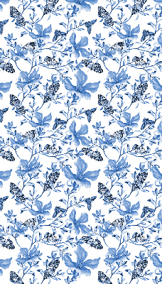Roller blind for large window Blue butterflies
