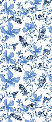 Roller blind for large window Blue butterflies