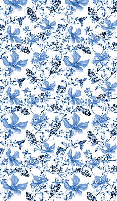 Roller blind for large window Blue butterflies
