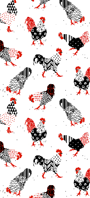 Modern roller blind Roosters
