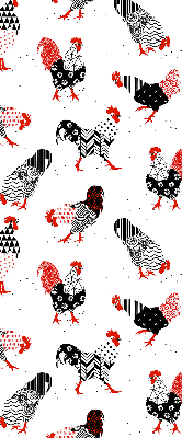 Modern roller blind Roosters