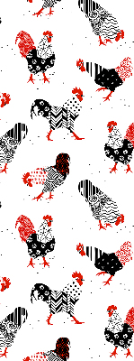 Modern roller blind Roosters