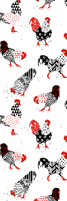 Modern roller blind Roosters