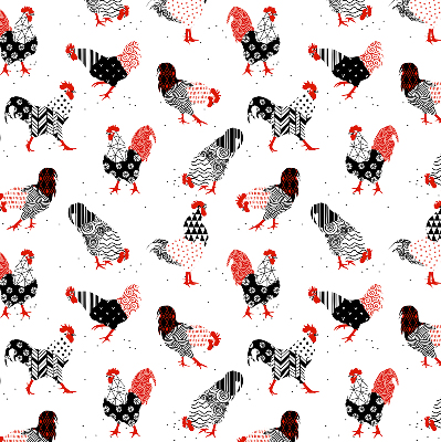 Modern roller blind Roosters