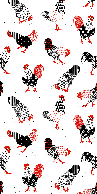Modern roller blind Roosters
