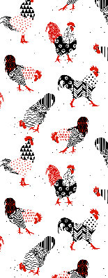 Modern roller blind Roosters