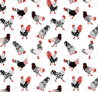 Modern roller blind Roosters