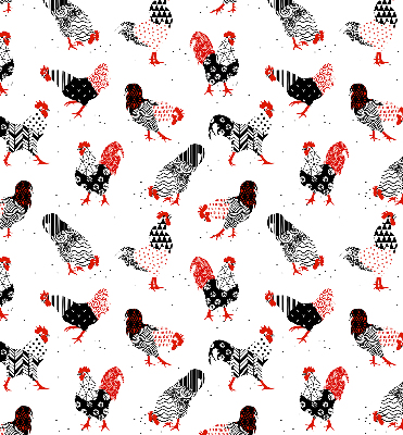 Modern roller blind Roosters
