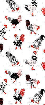 Modern roller blind Roosters
