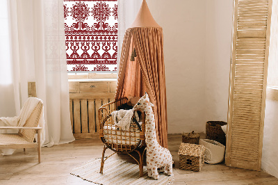 Roller blind modern brown pattern