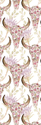 Fabric roller blind Colorful buffalo heads