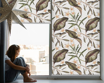Modern roller blind Flowers with stems