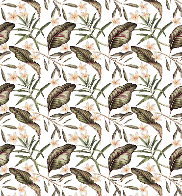 Modern roller blind flowers with stems pattern