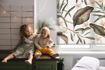Modern roller blind Flowers with stems