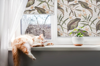 Modern roller blind Flowers with stems