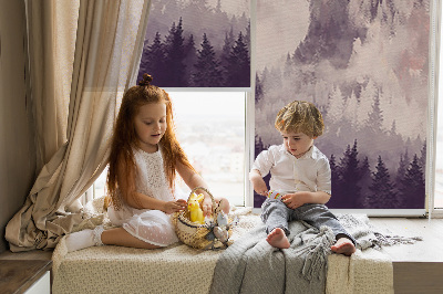 Roller blind for large window Painted Mountains