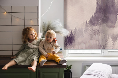 Roller blind for large window Painted Mountains