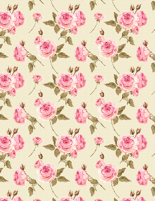 Fabric roller blind Roses