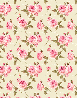 Fabric roller blind Roses