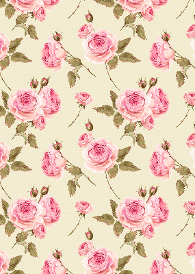 Fabric roller blind Roses