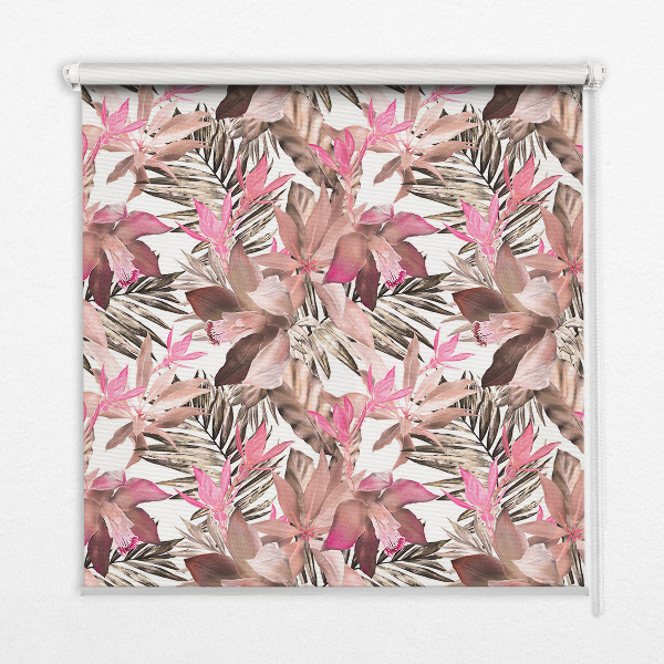 Modern roller blind Pink flowers