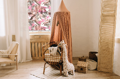Modern roller blind Pink flowers