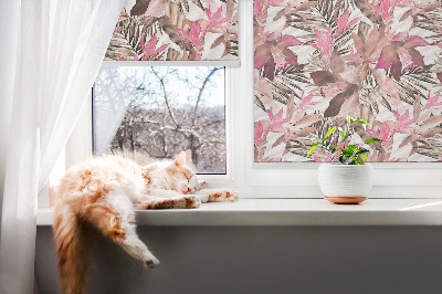 Modern roller blind Pink flowers