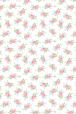 Roller blind for large window roses pattern