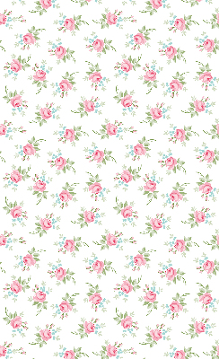 Roller blind for large window roses pattern