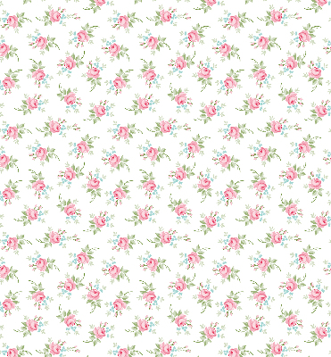 Roller blind for large window roses pattern
