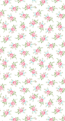 Roller blind for large window roses pattern
