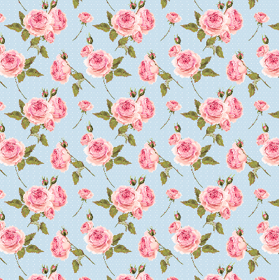 Fabric roller blind Roses